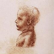 LEONARDO da Vinci, Profile of a child